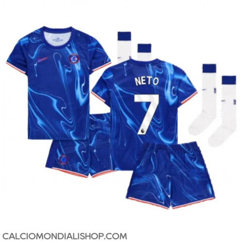 Maglie da calcio Chelsea Pedro Neto #7 Prima Maglia Bambino 2024-25 Manica Corta (+ Pantaloni corti)